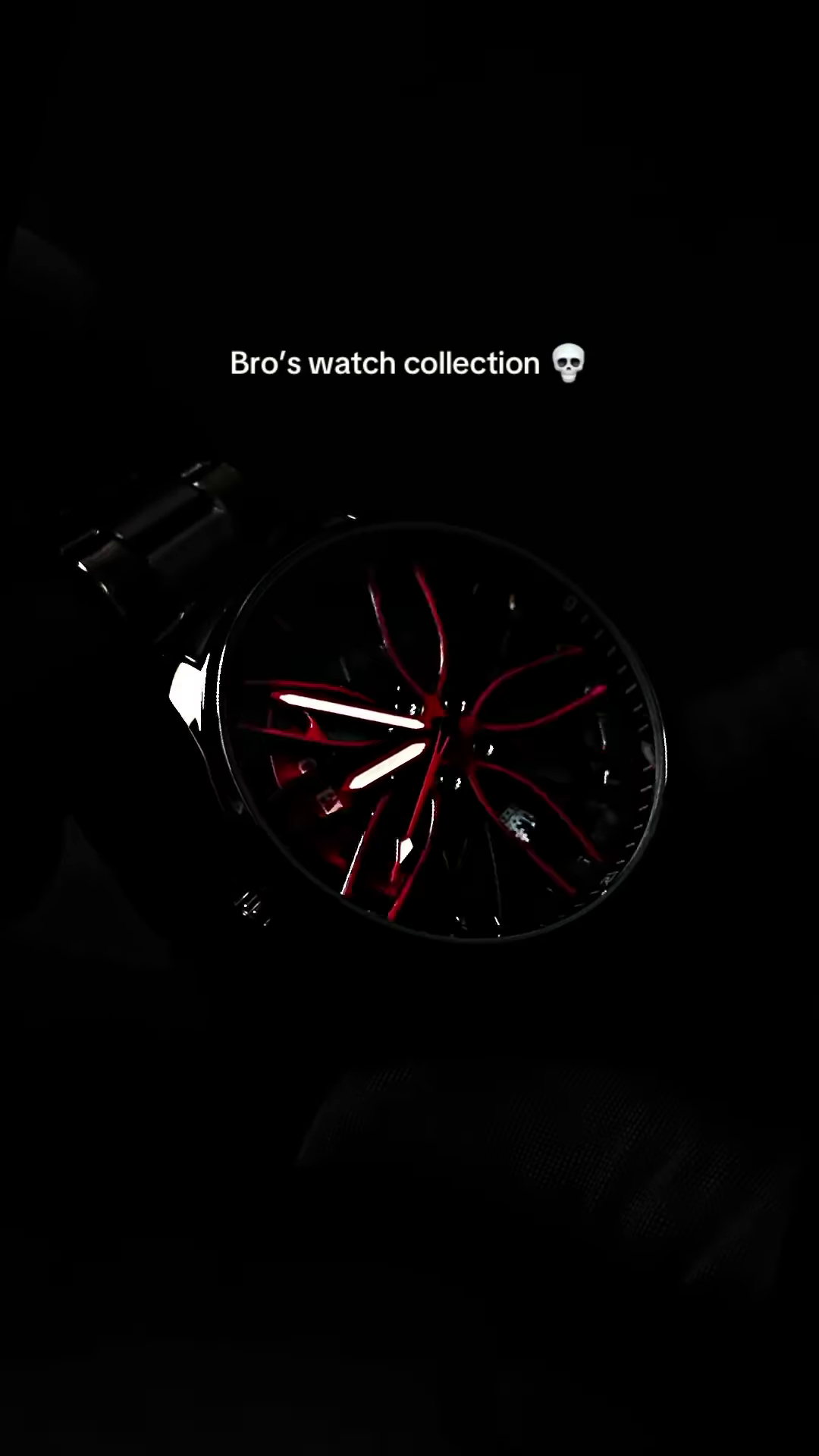 High-Performance Car Rim Hub Watch – Waterproof Quartz Timepiece with 3D Rotating Wheel Face & Red Brake Caliper