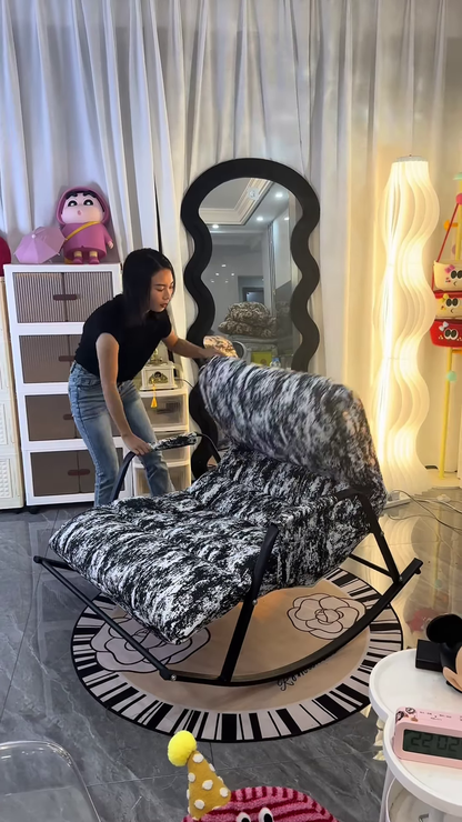 Rock Your Relaxation – Modern Cozy Rocking Lounge Chair 🖤🪑🛋️