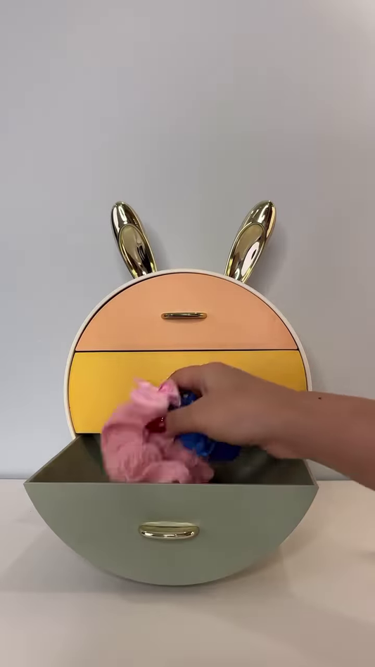 🐰 Cute Meets Functional: Multi-Color Bunny Drawer Organizer! 🌈