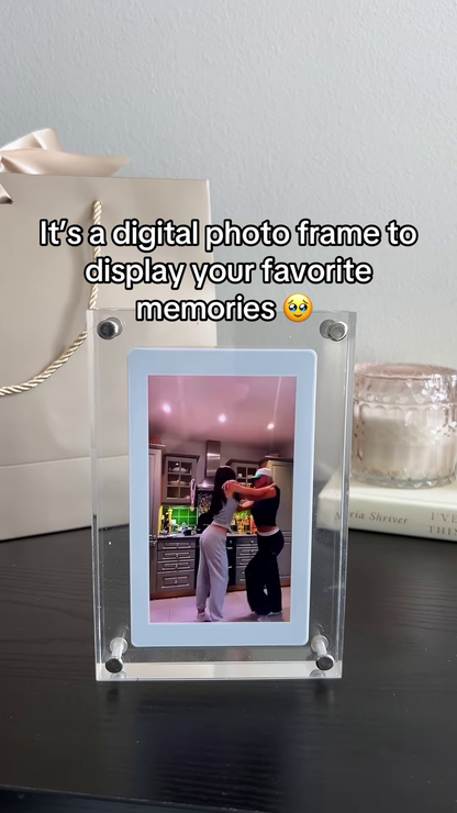 Modern Acrylic Digital Photo Frame with HD IPS Display – Replay Your Favorite Memories in Motion