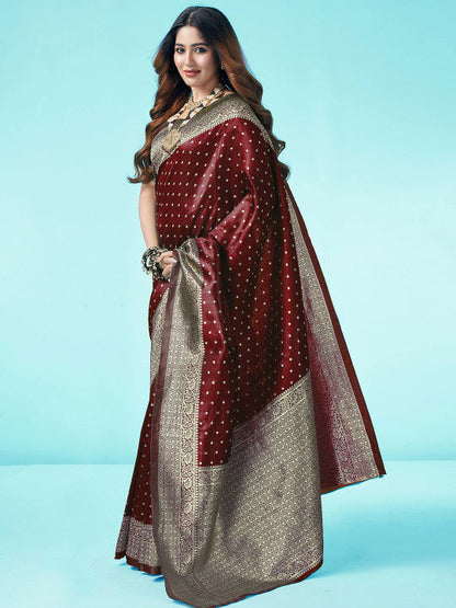Ethnic Motifs Zari Art Silk Banarasi Saree