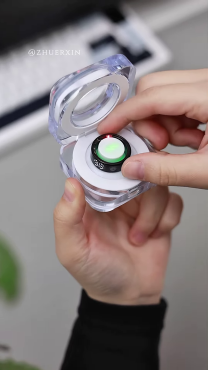 Ultra-Sleek Smart Digital Ring – Futuristic Wearable Tech with Integrated LED Time Display & Touch Controls