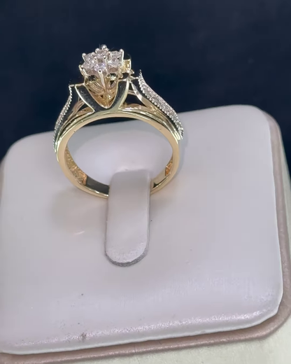 Engagement Ring with Diamond Accents