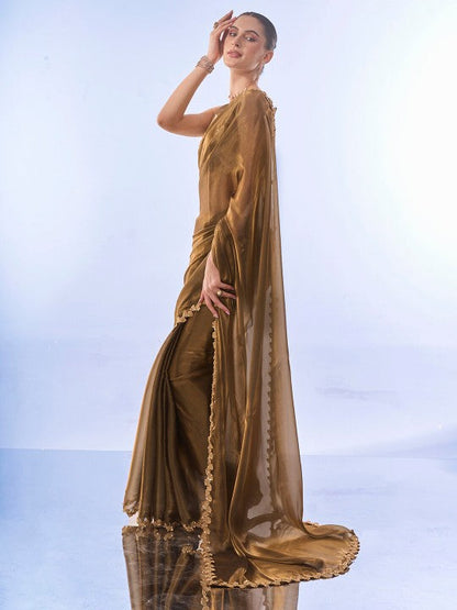 Sequinned Organza Saree